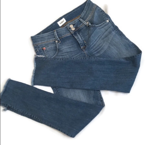 Hudson Skinny Jeans With Notched Raw Hem - Picture 3 of 7